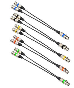 Câble d'extension Y avec prise femelle <span class=keywords><strong>XLR</strong></span> 3 broches vers <span class=keywords><strong>double</strong></span> prise mâle pour amplificateur, haut-parleur, casque, mixeur - Product Image 5