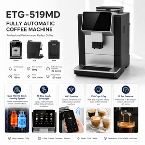 Professional 7-Inch Color Touchscreen WiFi Guided Maintenance 10-Drink <b>Fully</b> <b>Automatic</b> <b>Coffee</b> <b>Machine</b> - Product Image 4