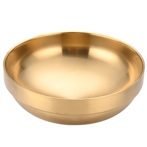 Tazón para Fideos de Acero Inoxidable, Material 201, Color Plata y Dorado, para Uso Doméstico, Tazón para Fideos Fríos, Tazón para Ramen Coreano - Product Image 4
