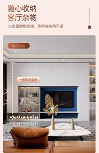 SANTOPOVA Customizable Modern Swing Door <b>Wardrobe</b> Featuring Hanging Rod and <b>Drawer</b> Storage for Bedroom - Product Image 5