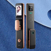 Interphone vidéo, surveillance à distance, serrure de porte intelligente électronique numérique sans clé, reconnaissance faciale 3D, poignée de porte intelligente avec empreinte digitale et caméra