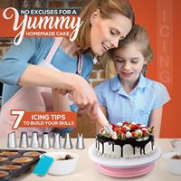 Kit de décoration de gâteaux, ensemble de moules à gâteau à fond amovible en acier au carbone, 102 pièces, niveleur de gâteau, spatule à glaçage, grattoirs, douilles à pâtisserie, matériel de pâtisserie