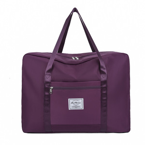 Ensemble de sacs de voyage unisexe à fermeture éclair en nylon léger, motif quadrillé, grande capacité, design élégant et tendance - Product Image 4