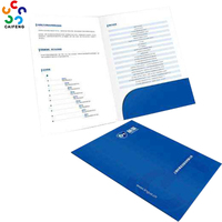 Enveloppe personnalisée par l'usine CaiFeng pour entreprise du Guangxi, avec film doré laminé, conception de proposition sur une page, imprimée en offset sur papier couché