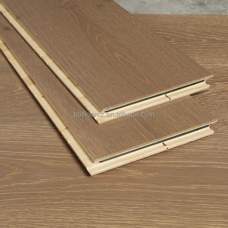 Piso de madeira sólida, piso de madeira sólida com baixo custo com 3 camadas da classe ab
