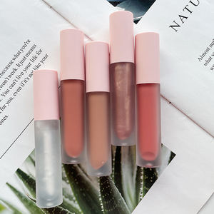 Глянцевый розовый блеск для губ высокого качества с логотипом на заказ, фирменный блеск для губ для веганцев - Product Image 2