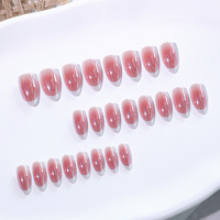 Cosyleaf 2026 – Faux ongles amande recouvrants, design français tendance, pour une manucure délicate, blancs, détachables, avec colle, 24 pièces