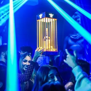 GOLDEN Glorifier Cage bottle Presenter LED per Night Club