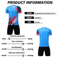 Ensemble de kit de football pour hommes Uniforme de football avec chaussettes Vêtements de sport pour les joueurs de football