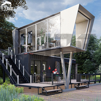 Casa Prefabricada de Oficina Moderna y Lujosa Personalizable de 2 Pisos en Contenedor para Cafetería y Restaurante