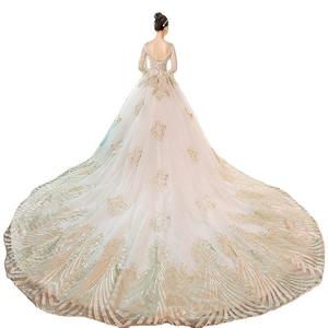 Hepburn Inspired French Court Style Wedding Dress Princess Waistline Sweetheart Neckline Ball Gown White Long Train Brides - Product Image 5