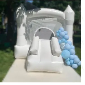 New Hot Kids Kleinkind aufblasbare weiße Hochzeit Bounce House Castle Bounce für Party Event Vermietung