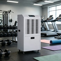 Déshumidificateur industriel de type armoire 150L/J, sécheur d'air commercial sur pied avec système de contrôle d'humidité et panneau numérique