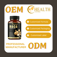Capsules de Maca Péruvienne OEM d'Usine 1500mg Triple Noir Rouge Jaune Racine de Maca Végétaliennes Complément Alimentaire Marque Privée