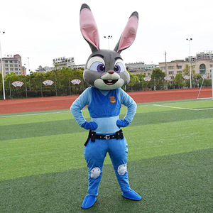 Costume de dessin animé Judy Rabbit, costume de poupée Zootopia, costume de Nick Fox, accessoires de performance, costume de poupée ambulante - Product Image 4