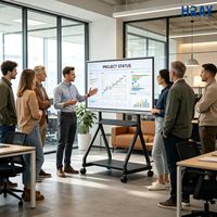 HRAY 86 pouces, OPS I5 en option, tout-en-un, ports USB-C multiples, contrôle à distance des appareils pour les grandes entreprises, prise en charge OEM ODM