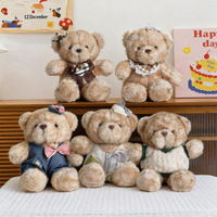 Peluche créative en forme d'ours de couleur caramel, couple d'ours en peluche avec rembourrage en coton PP, cadeau d'anniversaire pour enfants - Vente en gros