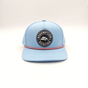 Casquettes de baseball ajustables pour hommes, 5 panneaux, en tissu Dobby, imperméables, avec logo brodé personnalisé, perforations découpées au laser, style sportif et motif fruité, haute qualité - Product Image 2