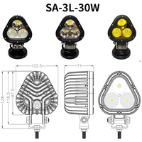 Nouveau 60W LED lumière de travail 4 pouces 30W Spot faisceau LED lumière de conduite pour Jeep tracteur camion ATV feux de voiture