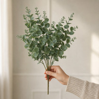 Buket Bunga Eucalyptus Buatan Batang Daun Ranting-Sintetis Plastik Untuk Pernikahan Penggunaan Dalam Ruangan Tahan UV