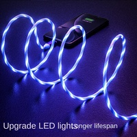 Cable de Carga Rápida con Luz Fluorescente, Cable de Datos de Aleación de Aluminio, Cable USB de Carga Rápida con Efecto Luminoso, Compatible con Uso en Automóviles, de Fábrica