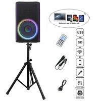 Système de sonorisation professionnel pour karaoké sans fil avec caisson de basses de 10 pouces 1000W, boîte DJ, système de sonorisation PA, lumière LED pour fête, TWS-Mic-ECHO-FM Bocina Parlant