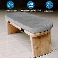 Tabouret de yoga et de méditation à domicile en bambou, doux, confortable, amovible et réglable en hauteur, pour l'exercice, idéal pour le dropshipping transfrontalier