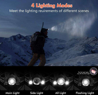 Lampe frontale LED laser blanche rechargeable par USB, professionnelle pour la recherche, le sauvetage, la chasse, le travail nocturne en extérieur