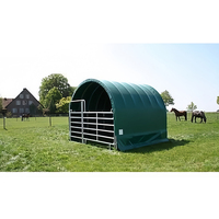 4m/6m/8m Prefab Metalen Veestal voor Vee, Geiten, Bloemen, Dieren, Paarden, Honden, Schapen - Draagbaar Schuilplaats met Dak