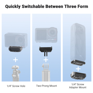 Soporte Adaptador Magnético de Liberación Rápida para DJI <span class=keywords><strong>Osmo</strong></span> <span class=keywords><strong>Action</strong></span> 4, Base de Rosca de <span class=keywords><strong>1</strong></span>/4" para Trípode/Varilla de Extensión/Palo de Selfie - Product Image 5