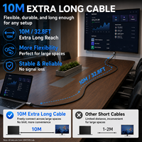 Cable USB-C a USB-C LUNGKAY Personalizado USB4 20Gbps 240W, 10 Metros de Longitud, Carga Rápida PD 3.1, Cable de Datos 4K para Equipos Electrónicos