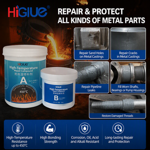 450 ° Compuesto de Reparación Metálica de Alta Temperatura, Masilla de Soldadura en Frío para Tuberías, Bridas, Bloques de Motor, Carcasas de Turbinas, Moldes y Hornos - Product Image 2
