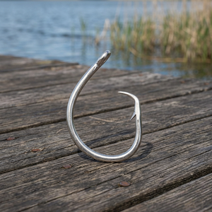 [Yooseung Industrial] Hameçon circulaire marin robuste en acier inoxydable forgé, à pointe décalée et barbelée, pour la pêche au thon en eau salée - Product Image 3