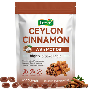 Cápsulas de Extracto de Canela de Ceilán Sin Gluten Lenm Wholesale, 300 Unidades, para Apoyo Diario al Bienestar - Product Image 1