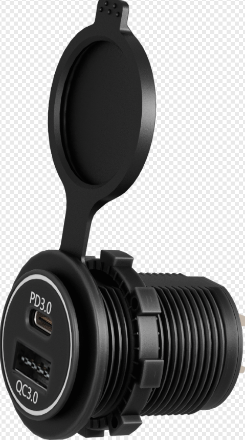 USB-A+USB-C réversible (QC3.0+PD3.0) / 4 couleurs de LED