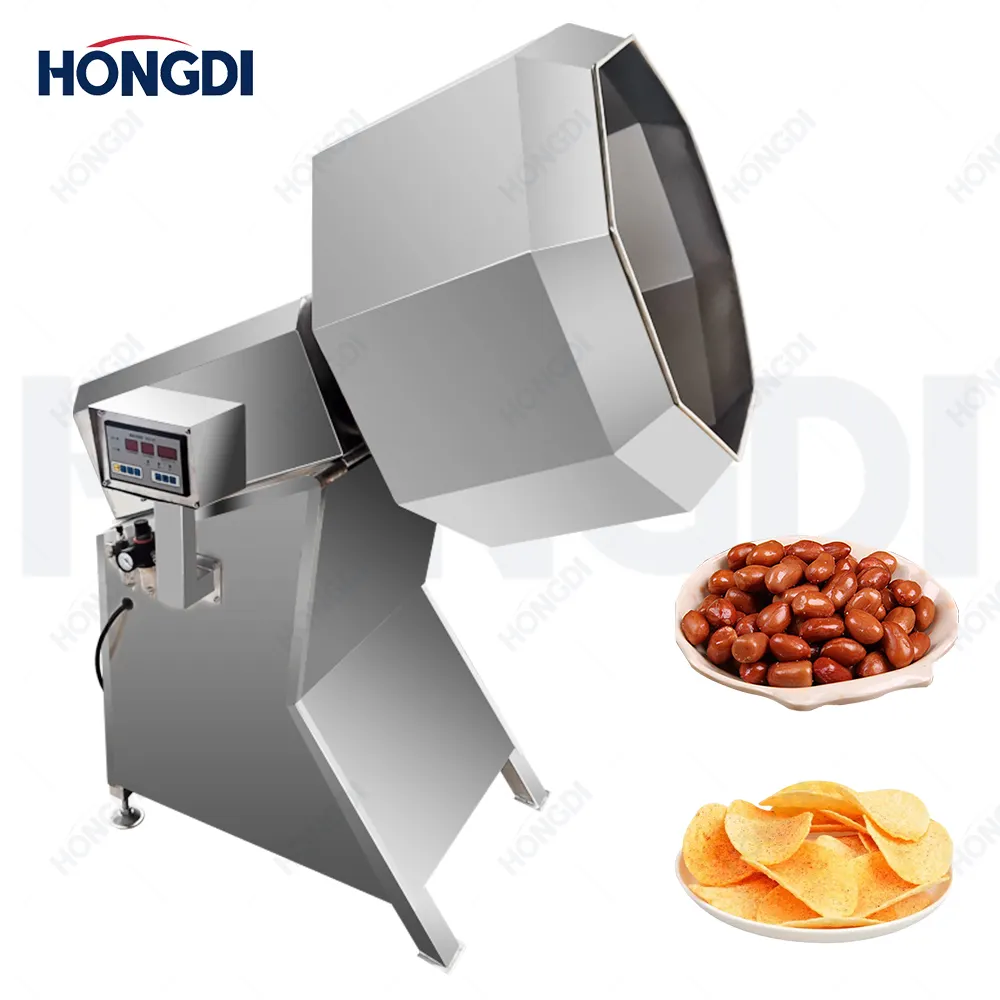 Stainless Steel Food Processing Equipment Potato Chips Roast Seasoning Machine Octagon Mixer