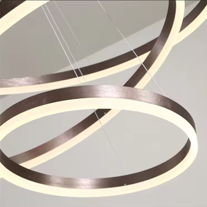 Zeal Lighting, luz colgante LED gris moderna, vidrio esmerilado redondo dorado soplado a mano para el hogar, la oficina o la sala de estar - Product Image 2