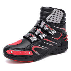 <span class=keywords><strong>Botas</strong></span> de cuero de carreras profesionales de moda de alta calidad para motociclistas, cierre de botón impermeable transpirable para montar en moto de primavera - Product Image 6