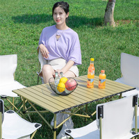 Camping populaire relaxant pliant en plein air salle à manger pique-nique réglable table et chaises en aluminium ensemble