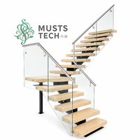 Escalier mono-à-capillaire sur mesure, style minimaliste, directement de l'usine, pour projets de maisons modernes