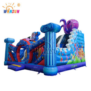 Château gonflable combiné toboggan sous-marin WINSUN, personnalisé, en PVC, ignifuge et imperméable - Product Image 2