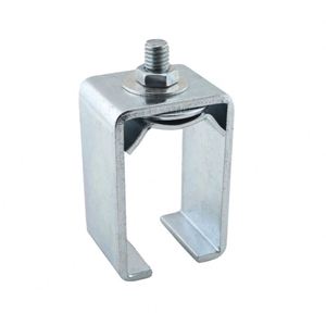 WEKIS Industrial Durable Zinc Plated Steel Box Rail Splice <b>Bracket</b> Wall Mount Joint Connector with 300lbs Capacity for Doors - Product Image 1