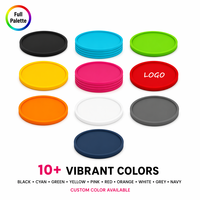 Ensemble de sous-verres en silicone avec logo personnalisé, bord surélevé, antidérapant, résistant à la chaleur, tapis de boisson flexible, OEM, vente en gros, cadeau promotionnel