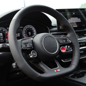 Volant en fibre de carbone forgée et cuir avec LED, modification et amélioration pour <span class=keywords><strong>Audi</strong></span> A1 A3 A4L A5 A6L A7 Q2 Q3 Q5 Q7 - Product Image 3