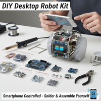 Kit de robot d'exploration de bureau intelligent DIY avec module de commande de moteur DC bidirectionnel L298N fabriqué en Chine