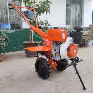 Mini Power Tiller 8HP 10HP Cultivator Power Tiller เครื่องสิ่งที่แนบมาราคาเกษตรเบนซินดีเซล Tiller