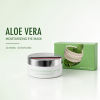 Patchs Hydrogel Hydratants Bio Végétaliens aux Herbes et Vitamine C Contre les Cernes – 30 Paires – Emballage Pot Vert