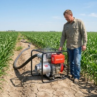 Professionelle 4 Zoll 100mm Hochleistungs 91m³/h Landwirtschaftliche Bewässerungs-Benzinwasserpumpe