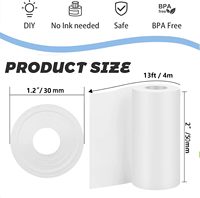 Prix usine Papier thermique auto-adhésif 50mm X 4m 57mm X 4m Étiquettes thermiques Étiquettes d'emballage compatibles avec les imprimantes portables