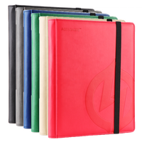 Álbum de Tarjetas Personalizado de 3 Anillos para Almacenamiento Deportivo, Páginas de Plástico y Cuero PU, Carga Superior